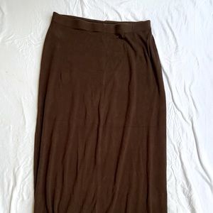 Michele Midi Skirt | Brown | XL